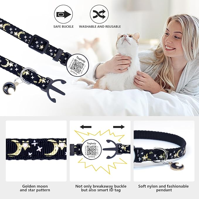 The Ultimate QR Code Pet ID Collar 4-Pack | Breakaway Adjustable Cat Collars - Image 2