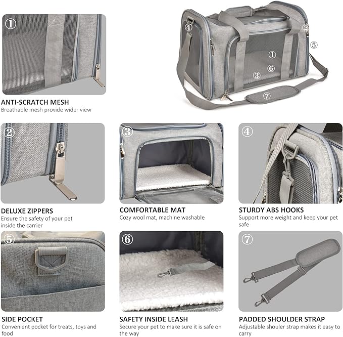 Henkelion Cat Carriers Dog Carrier Pet Carrier - Image 3