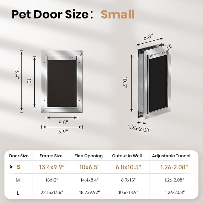 Cat Door, All Aluminum Small Dog Doggy Doggie Door - Image 6
