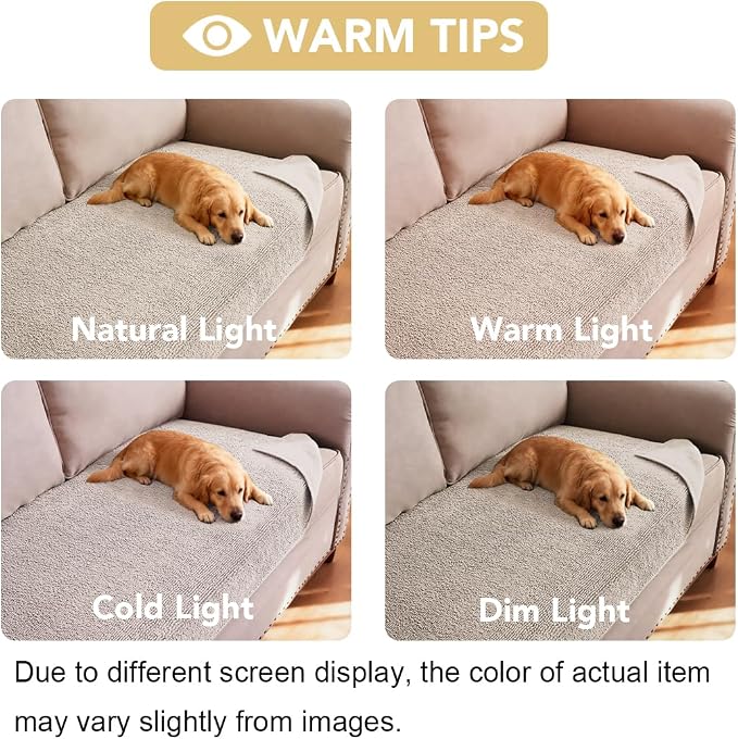 H.VERSAILTEX Non Slip Pet Couch Cover Chenille Dog Bed Protector Thick Soft - Image 5