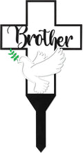 BUoonyer Garden Stake Graves Cemetery Decorations, Brother Metal Memorial Grave by BUyooner