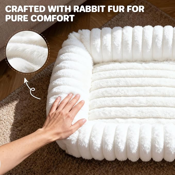 Cat Beds for Indoor Cats, Square Self Warming Cat Bed Orthopedic Pet Bed - Image 7