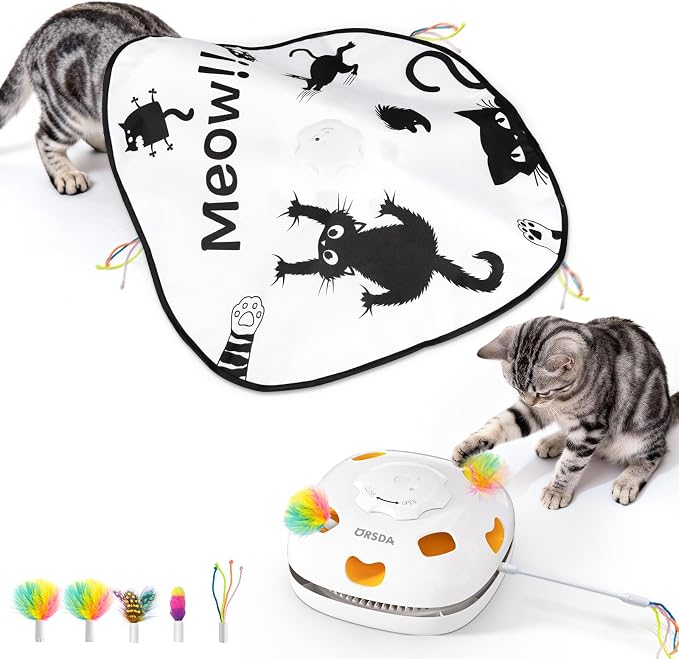 ORSDA Cat Toys for Indoor Cats, 4 in 1 Interactive Automatic Kitten Adult Cat by ORSDA