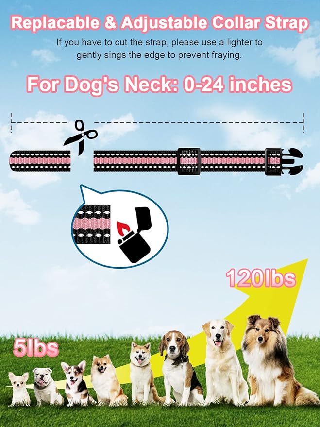 Bousnic Dog Shock Collar 2 Dogs - 3300 ft Waterproof Training Collar - Image 6