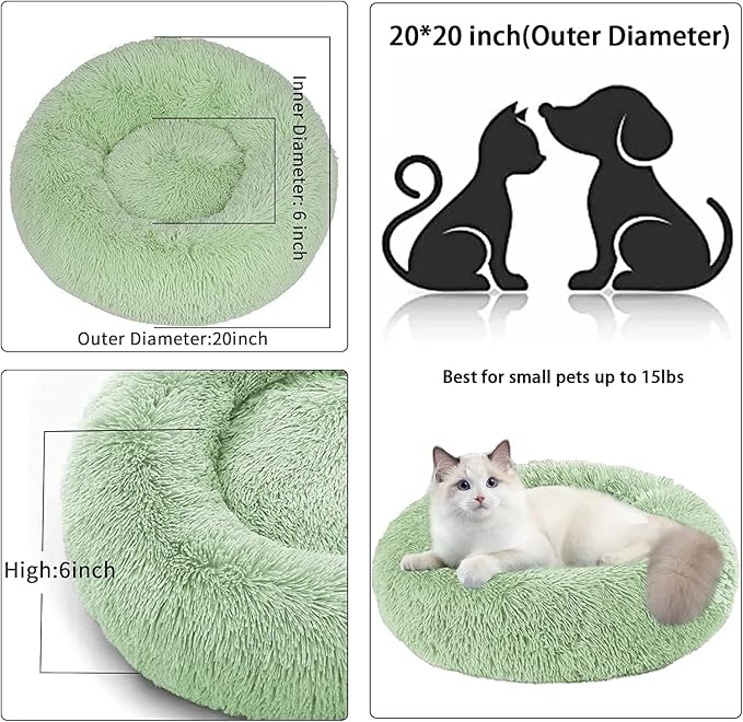 Nisrada Dog Bed for Small Medium Large Dogs Cats, 20 inch Calming - Image 5