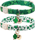 Cat Collar, Spring Green Shamrock Cat Collar by UPURARAPUP