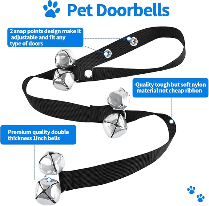 2 Pack Dog Doorbells, Pet Training Bells - Image 3