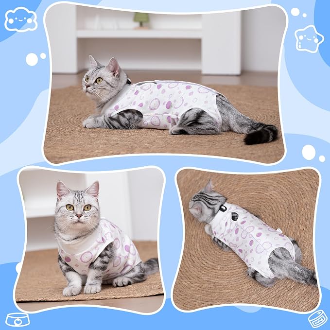 Cat Recovery Suit Female, Breathable Cat Onesie After Surgery Female - Image 4