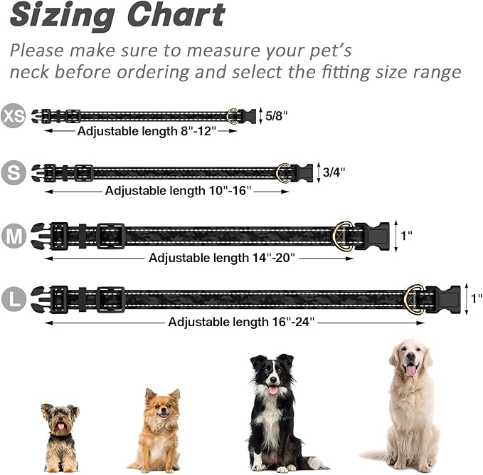 Reflective Dog Collar for Large Dogs, Cute Camouflage Adjustable Heavy-Duty - Image 7