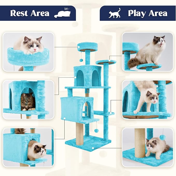 58.5inch Large Cat Tree Tower Condo - Image 4