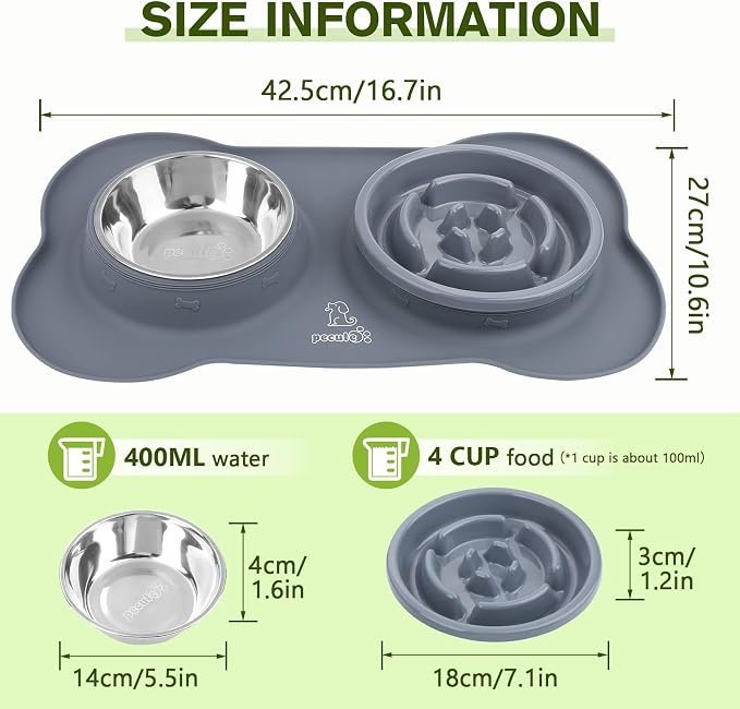 Pecute Slow Feeder Dog Bowls to Slow Down Eating, Dog Bowl Slow Feeder - Image 8