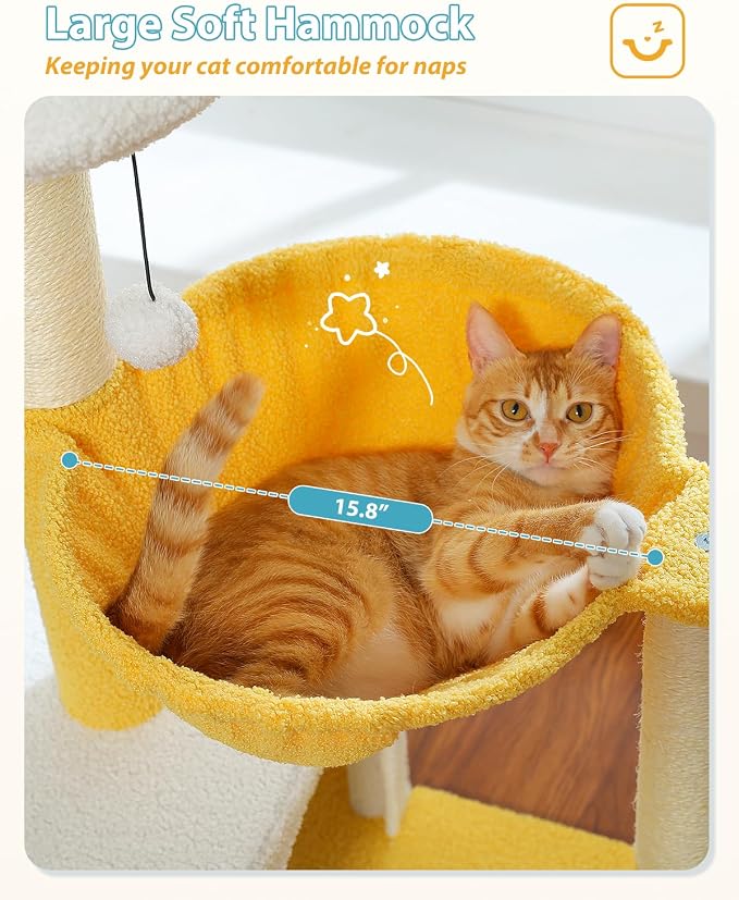Cute Cat Tree with Flower Top Bed - Image 4