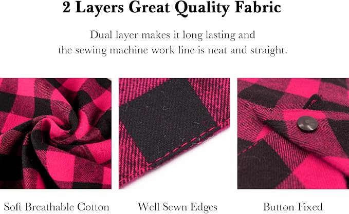 Birthday Plaid Dog Bandana - Image 5