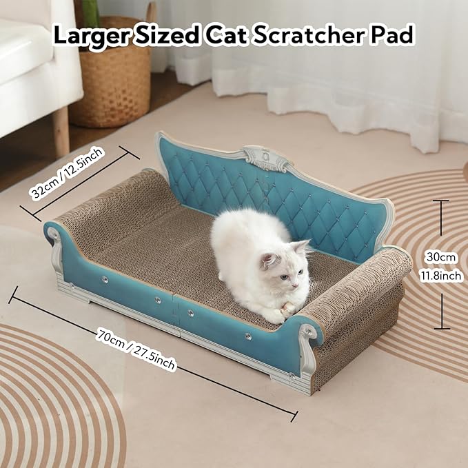 Cat Sofa Shape Scratch Pad for Large Medium Small Indoor Cats, Larger-Sized - Image 2