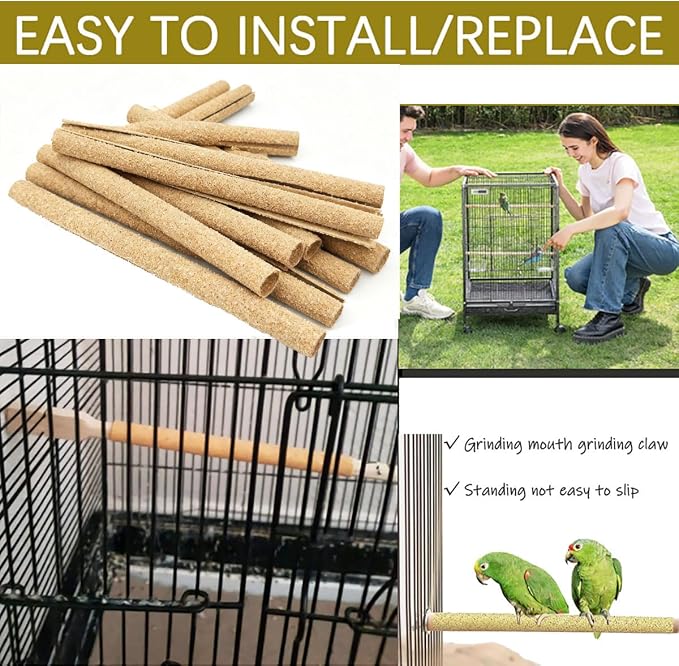 20-Pack Sanded Perch Covers for Parakeets - Image 5