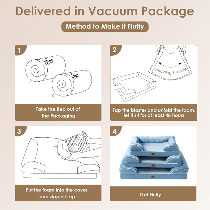 EHEYCIGA Orthopedic XL Dog Beds, Waterproof Memory Foam Dog Bed - Image 7