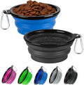 Dog Bowl Collapsible, 2 Pack Portable Foldable Travel Water Bowl Food Dishes by HOSCAPE
