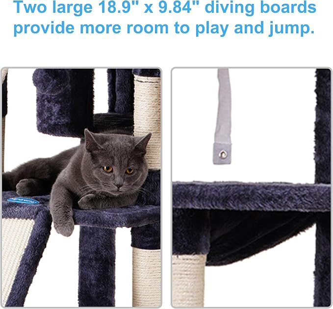 Hey-brother Cat Tree, 71 inches XL Large Cat Tower - Image 5
