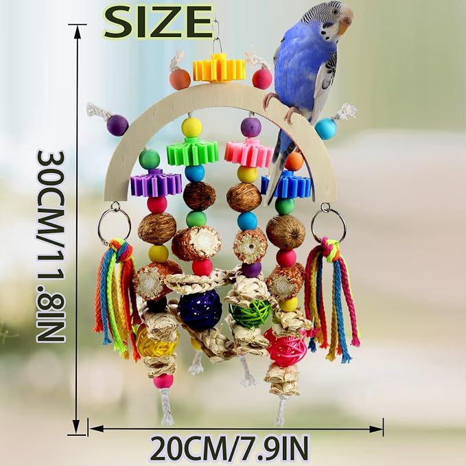 Bird Toys - Natural Corncob Wood & Mango Chew Toys - Image 5