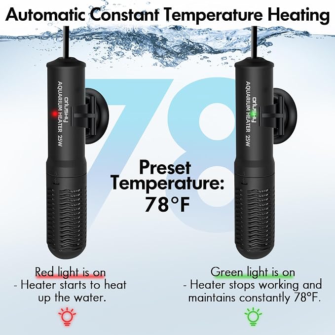 Orlushy 25W Small Submersible Aquarium Heater, Constant Temperature Betta Fish - Image 3