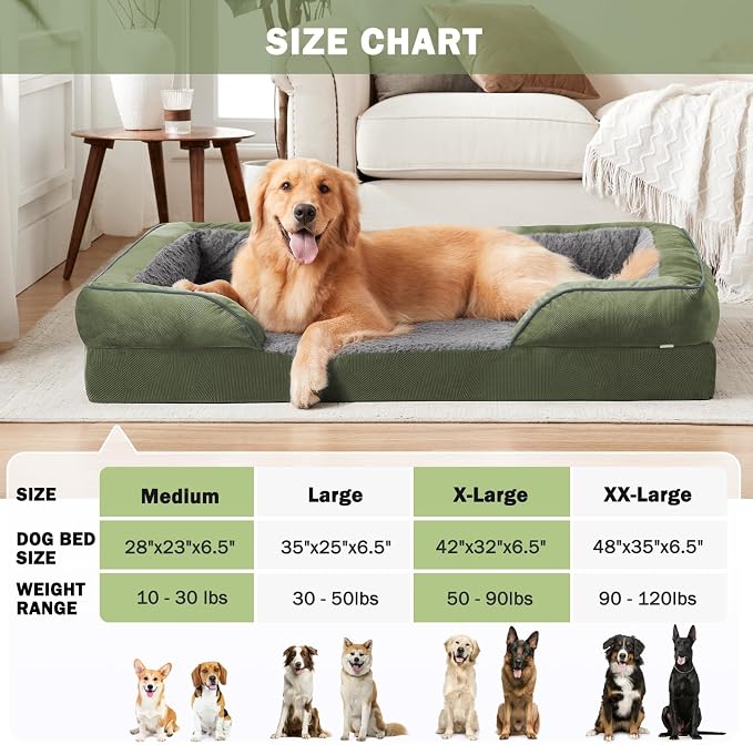 INVENHO Orthopedic Medium Dog Dogs, Egg-Crate Foam Dog Couch - Image 7