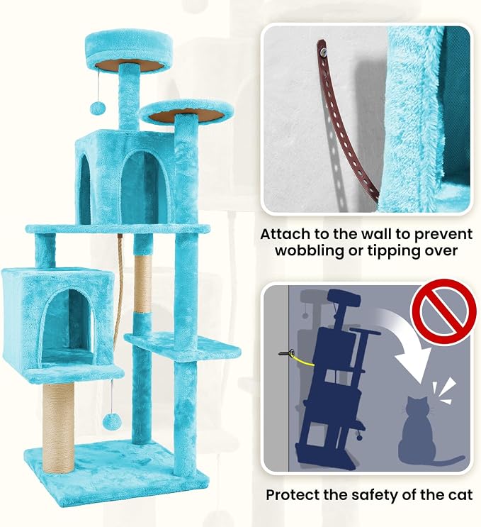 58.5inch Large Cat Tree Tower Condo - Image 5