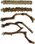 Allazone 5 PCS Natural Wooden Parrot Stand Bird Perch Stand Grape Stick Hanging by Allazone