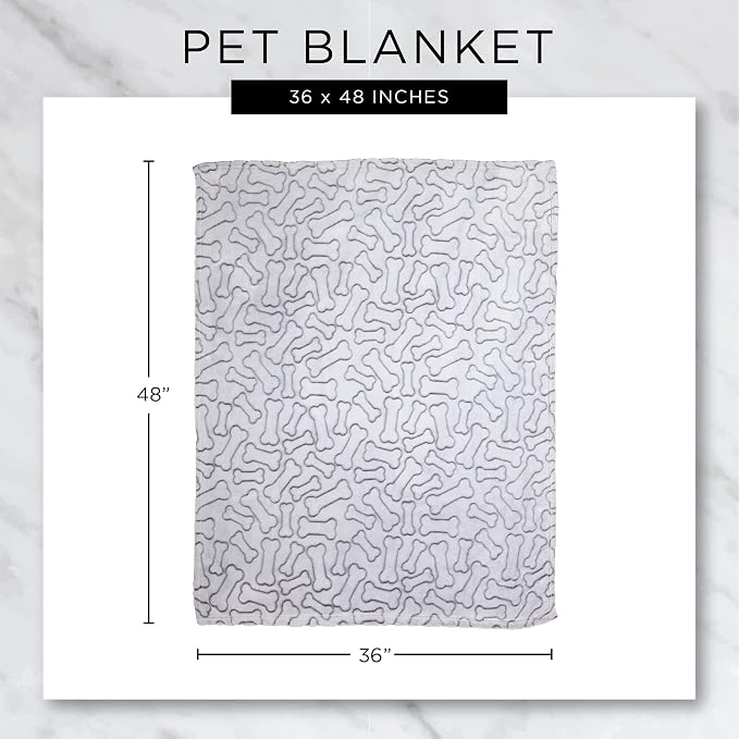 Bone Dry Embossed Bone Print Pet Blanket - Image 8