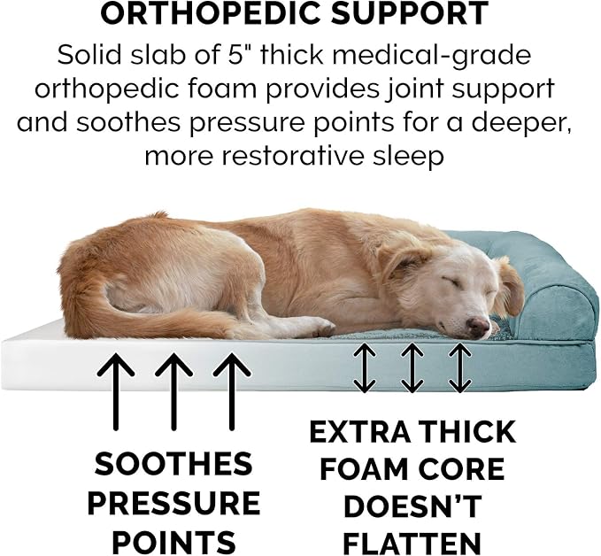 Furhaven Orthopedic Dog Bed for Large Dogs w/ Removable Bolsters & Washable - Image 5