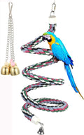 65inch Cotton Bendable Rope Perch Swing Bird Chew Toys Amazon Parrots Cage Toys by OSWINMART
