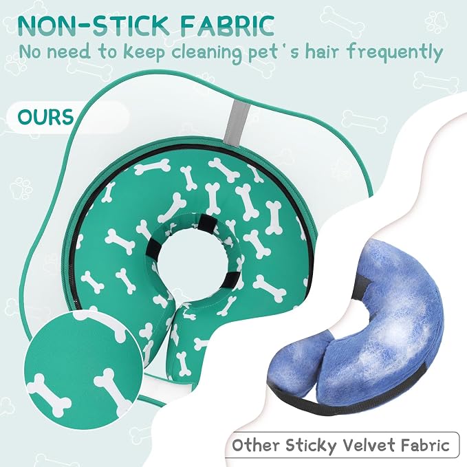Supet Raised Inflatable Dog Cone Collar to Stop Licking, Soft Dog Cone - Image 4