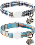 Lionet Paws 2pcs Pack Cotton Cat Collar, Breakaway Buckle by lionetpaws
