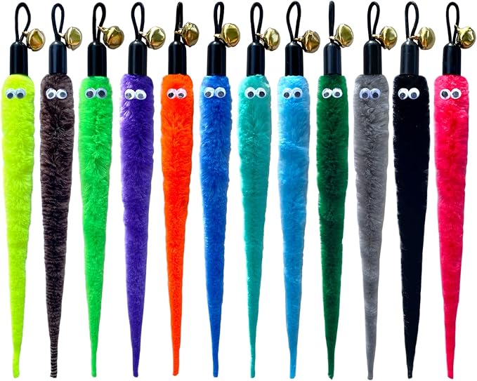 AcceLeah Cat Worm Toy Teaser Wand Replacement, Cat Worms & Dragonfly Refill by AcceLeah