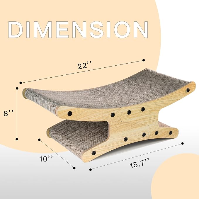 Reversible Cat Scratcher Bed, Large Scratching Board - Image 2