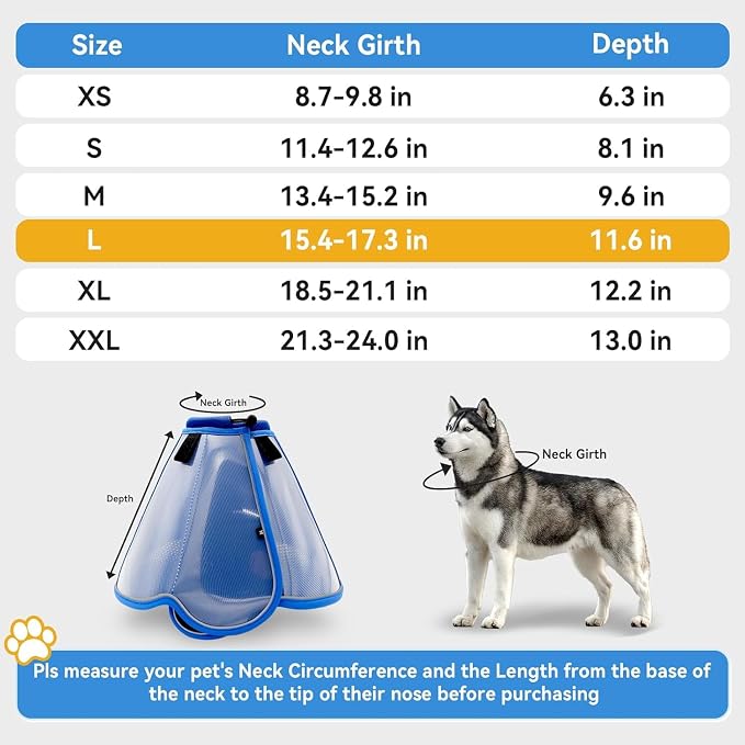 Upgraded Dog Cone Collar for Large Medium Dogs, Soft Dog Cone - Image 3