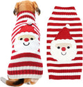 Dog Christmas Sweater Xmas Pet Clothes Cute Striped Santa Claus Costume Holiday by DOGGYZSTYLE