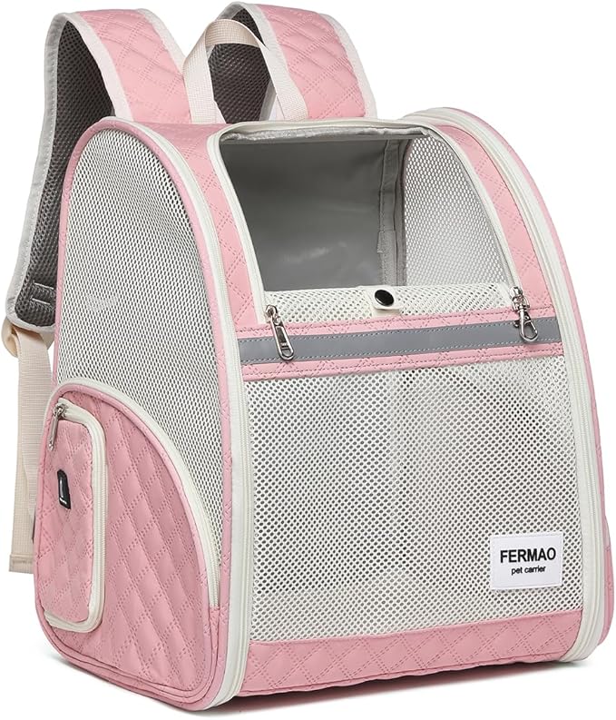 Cat Backpack Carrier for Small Dogs and Medium cat Puppy Kitten Bunny Pet by FERMAO
