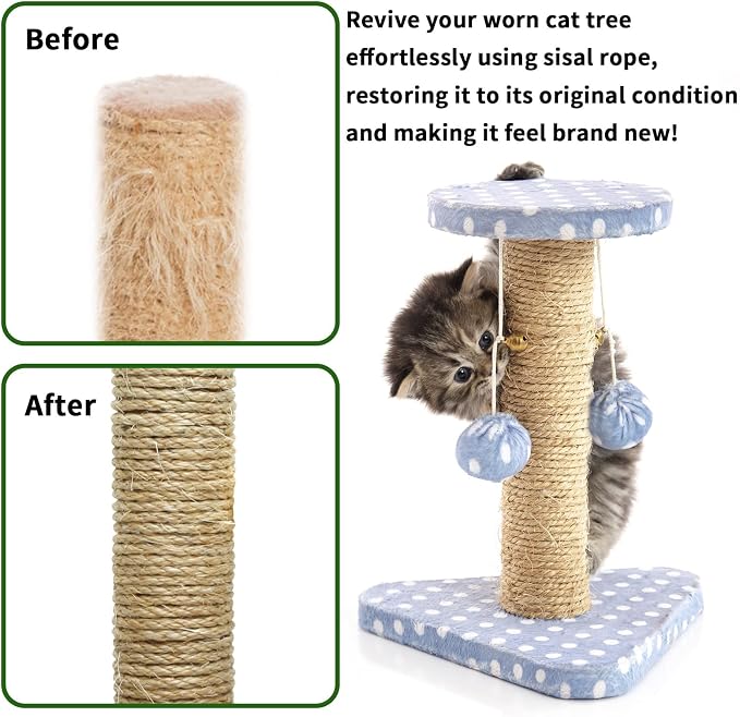Cat Natural Sisal Rope 8mm 98-Feet - Image 6