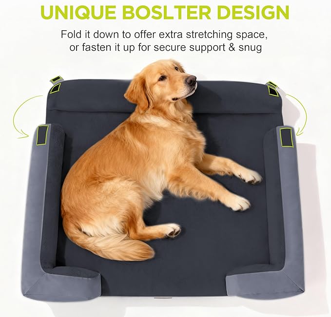 Orthopedic Dog Bed for Extra Large Dogs, XXL Waterproof Egg Crate Memory Foam - Image 3