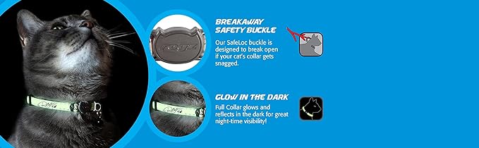 Rogz Glow in the Dark Reflective Cat Collar - Image 4
