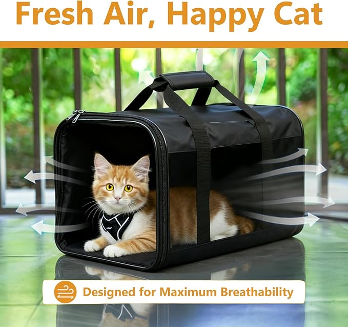 Simple Deluxe Airline-Approved Cat Carrier, Soft-Sided Pet Carrier - Image 5