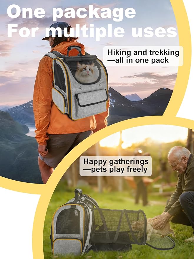 Expandable Cat Carriers for Cats and Small Dogs, Travel Bag - Image 6