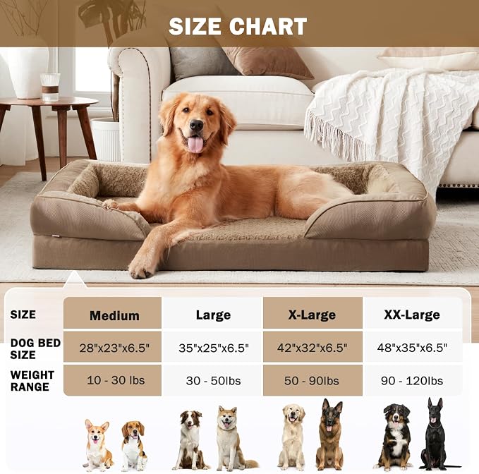 INVENHO Orthopedic Dog Beds Large Sized, XL Washable Dog Sofa - Image 7