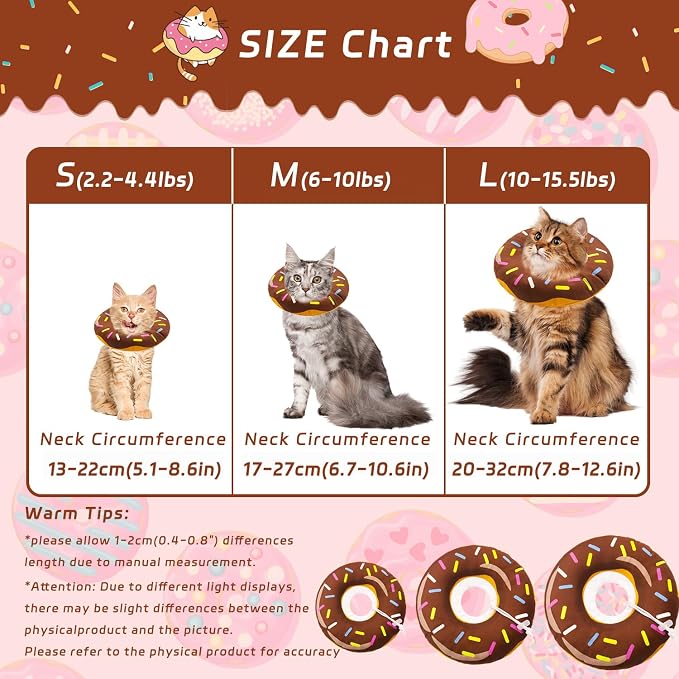 Cat Cone Collar Soft, Adjustable Cat Recovery Collar - Image 2