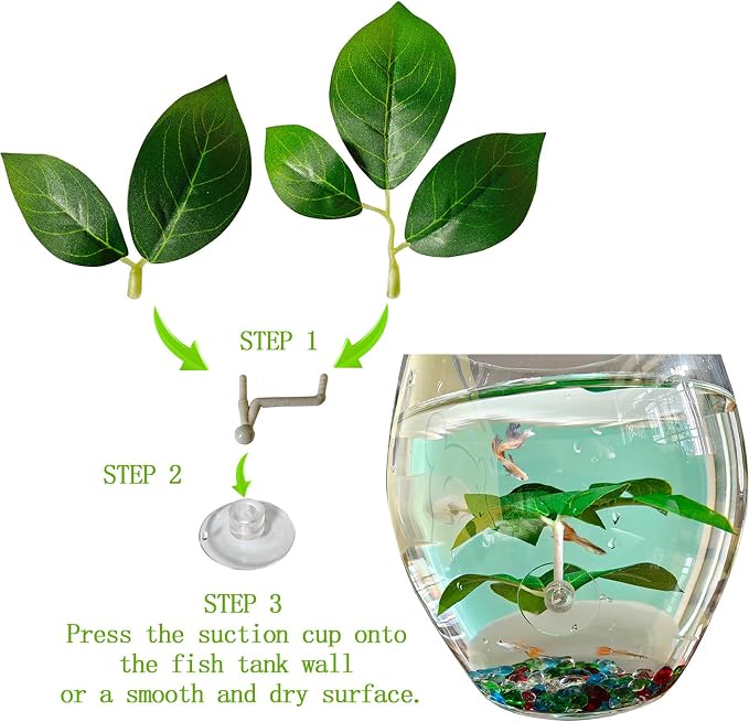 Fish Leaf Pad Fish Tank Accessories Aquarium Décor Simulating 2 pcs Adjustable - Image 4