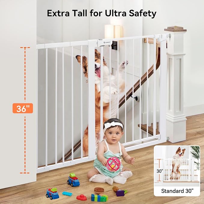 COMOMY 36" Extra Tall Baby Gate - Image 2