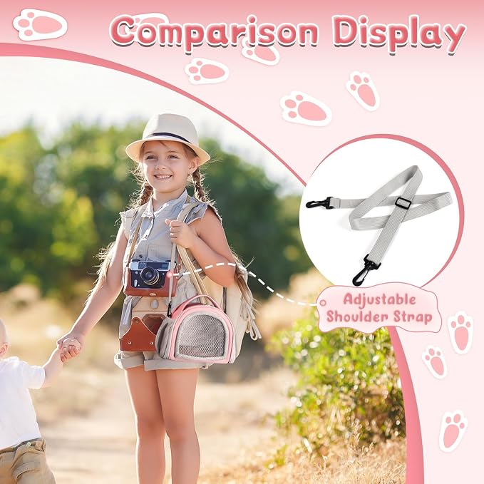 YUDODO Hamster Carrier Guinea Pig Carrier Bag Small Animal Sugar Glider Pouch - Image 8