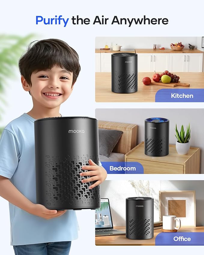Air Purifiers for Bedroom Home, MOOKA HEPA Air Purifier for Home Pets - Image 8