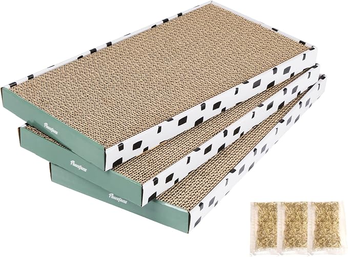 PAWSFANS Cat Scratcher Cardboard Scratch Pad by Pawsfans