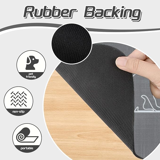 Le courant Dog Bowl Mats, Cat Feeding Mat, Non-Slip Super Absorbent, No Stains - Image 3